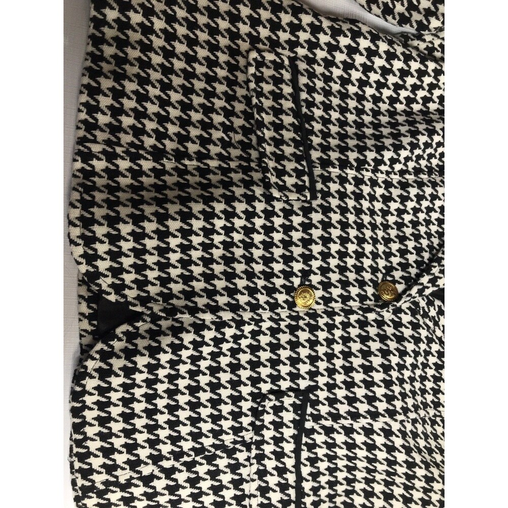Joan Rivers Women’s Vintage Black Herringbone, Elbow Patch Blazer Size 10 - Picture 6 of 9